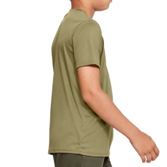 🆕 Under Armour Boys Olive Green Tee Shirt - Picture 5 of 6